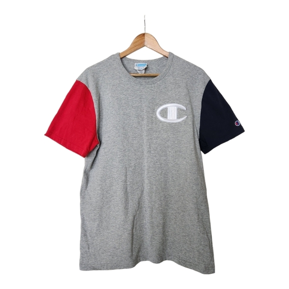 Champion Heritage Colourblock T-Shirt Retro 90s Medium - Picture 3 of 7